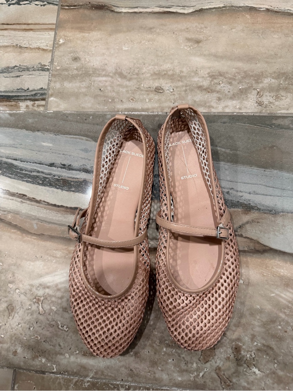 Breathable Mika Mary Jane Flat in Nude - Picture 2 of 6